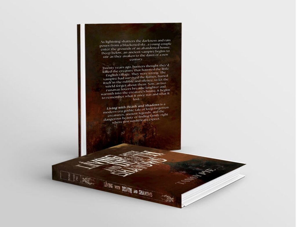 Living with Death and Shadows book cover and illustration